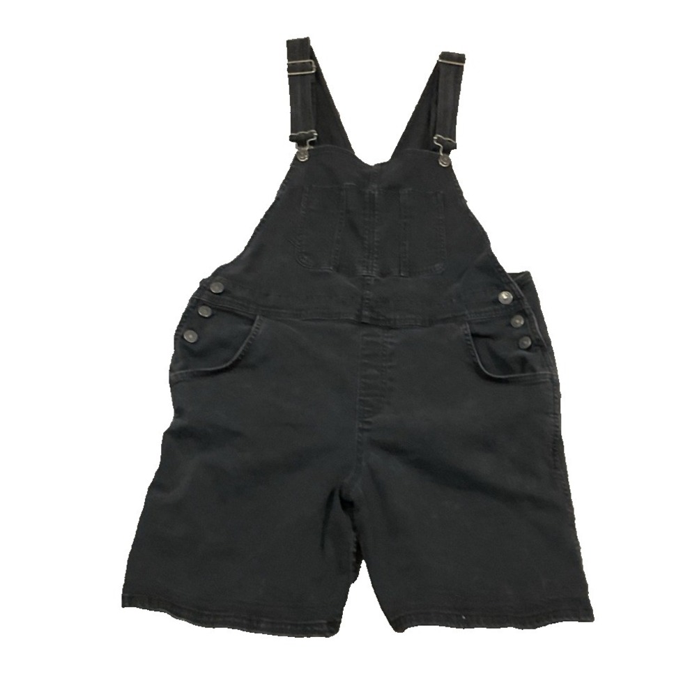 Fat Face Black Denim Dungarees Coveralls Overall Romper Jumpsuit Sz 12